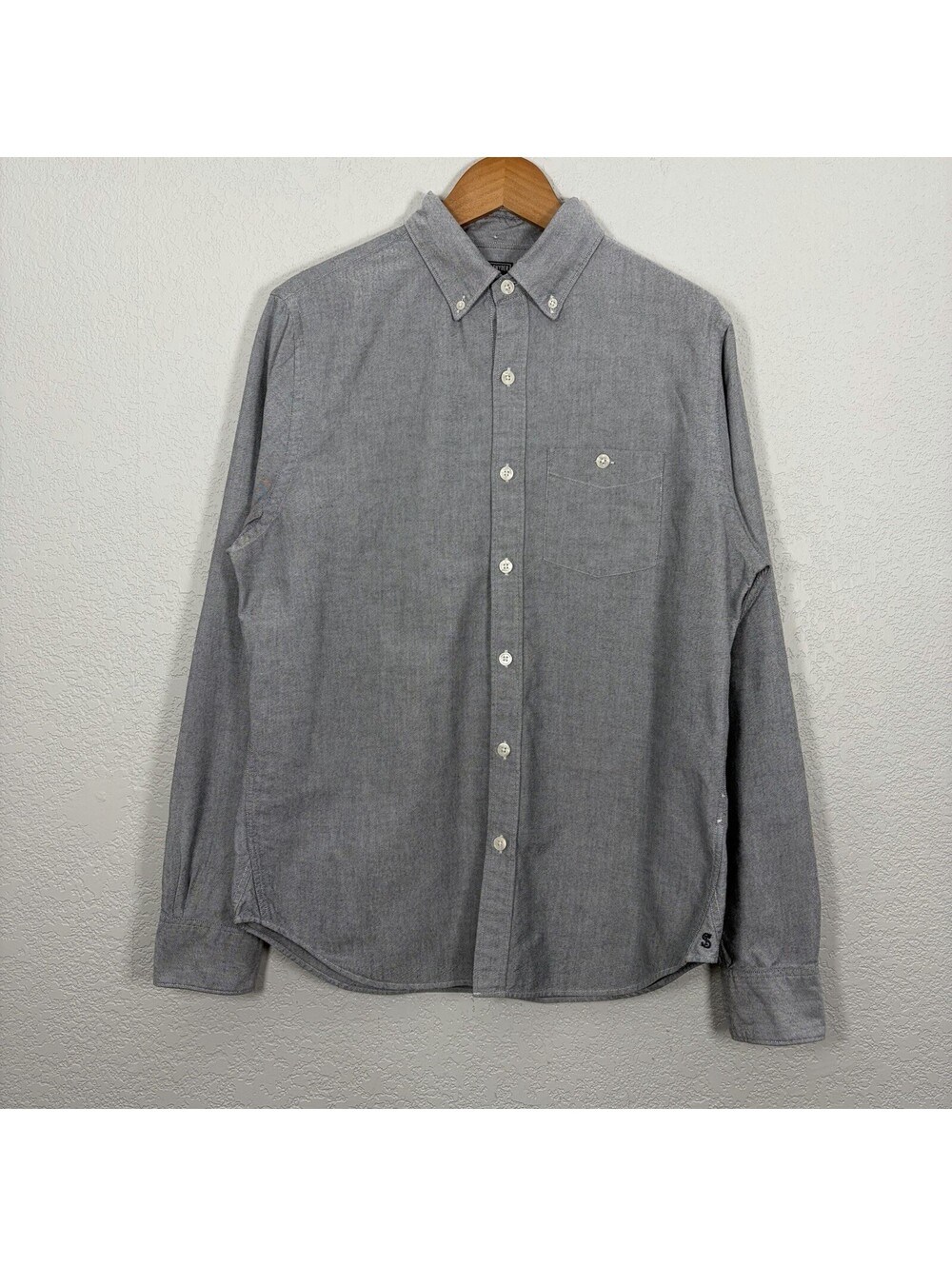 Todd Snyder Men’s M Cotton Button Down Shirt Gray Preppy Business Casual Classic
